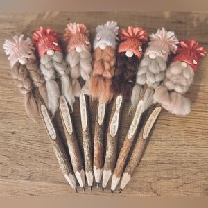 ❤️Handmade Wooden Gnome Pencils